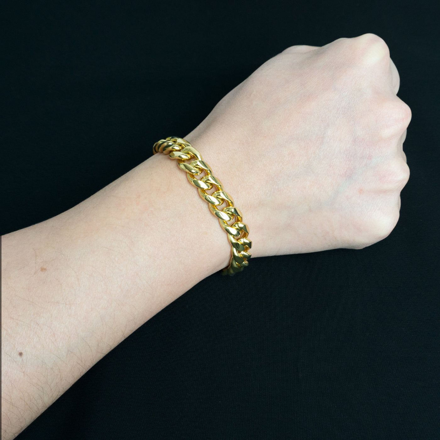 PE2002 18K Gold Chain Bracelet 10mm×20.5cm