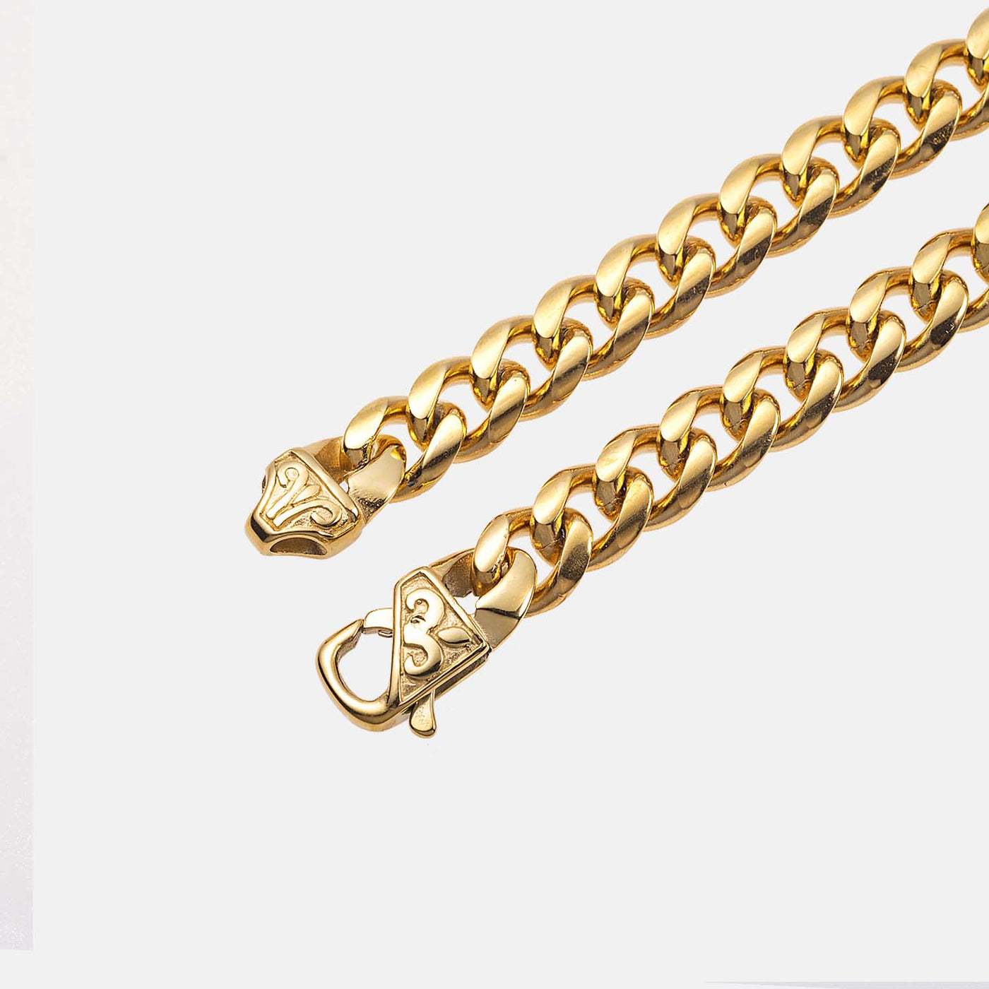 PE2002 18K Gold Chain Bracelet 10mm×20.5cm