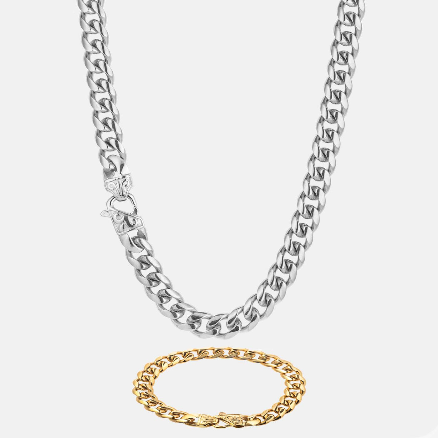 【PE3245×PE2002】18K Chain Necklace Bracelet Set